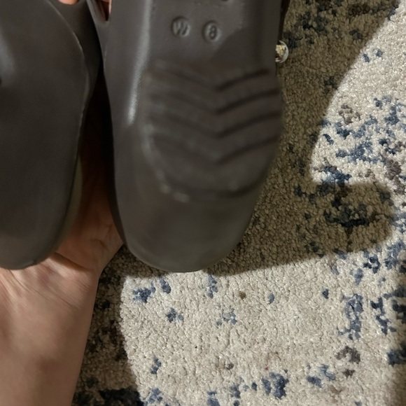 Crocs Brown Cyprus IV Open Toe Heels Size 8 - Picture 8 of 9